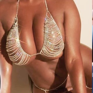 Arnés De Pecho con Brillantes de cristal. - Imagen 1