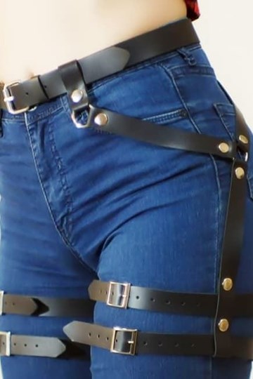 Arnés Negro de Cintura y Pierna. - Imagen 1