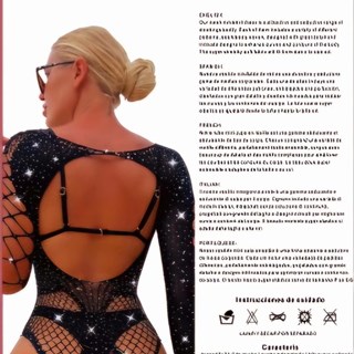 Body negro de malla con pedreria. - Imagen 2