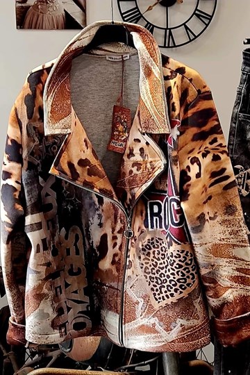 Chaqueta de neopreno rock animal print. - Imagen 1