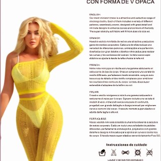 Conjunto amarillo de malla. - Imagen 2