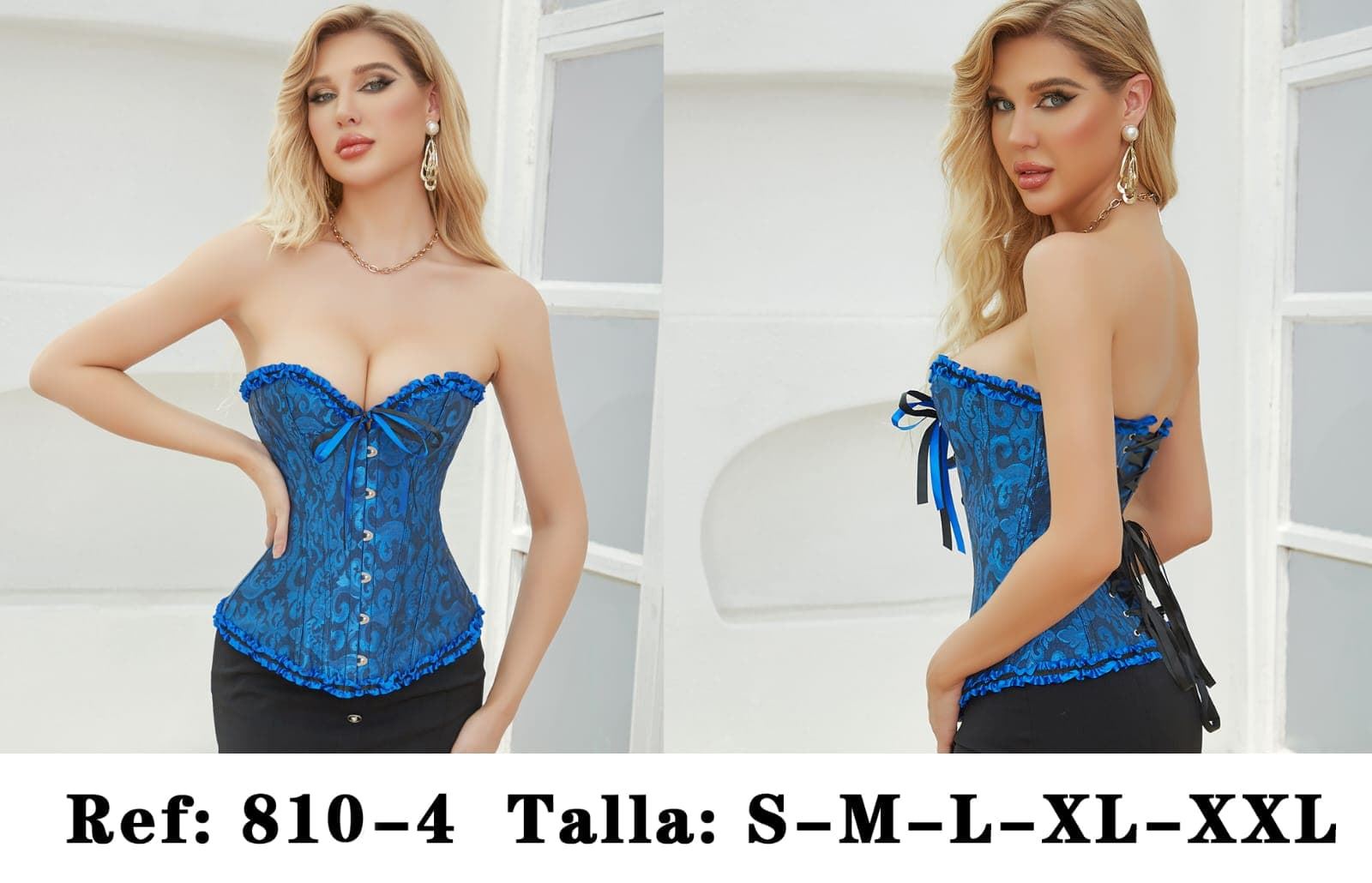 Corset azul Atenea. - Imagen 1
