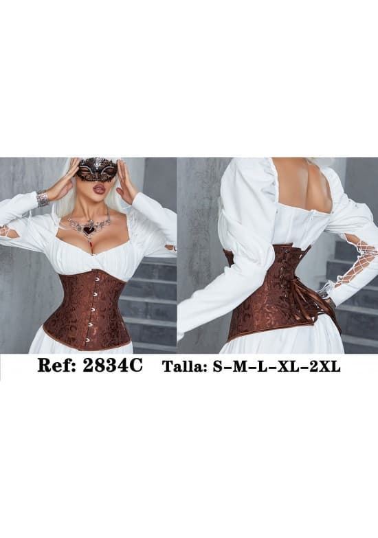 Corset bajo pecho en color chocolate. - Imagen 3