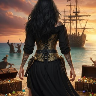 Corset dorado con escote corazón - Imagen 2