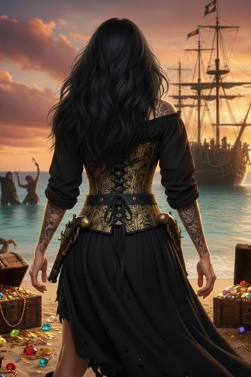 Corset dorado con escote corazón - Imagen 2