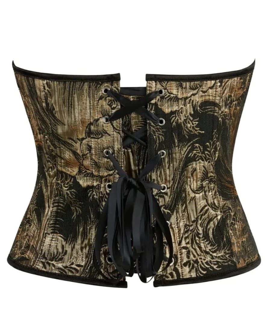 Corset dorado con escote corazón - Imagen 4