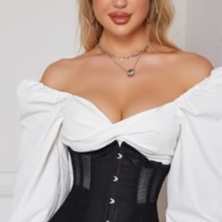 Corset negro bajo pecho underbust. - Imagen 1