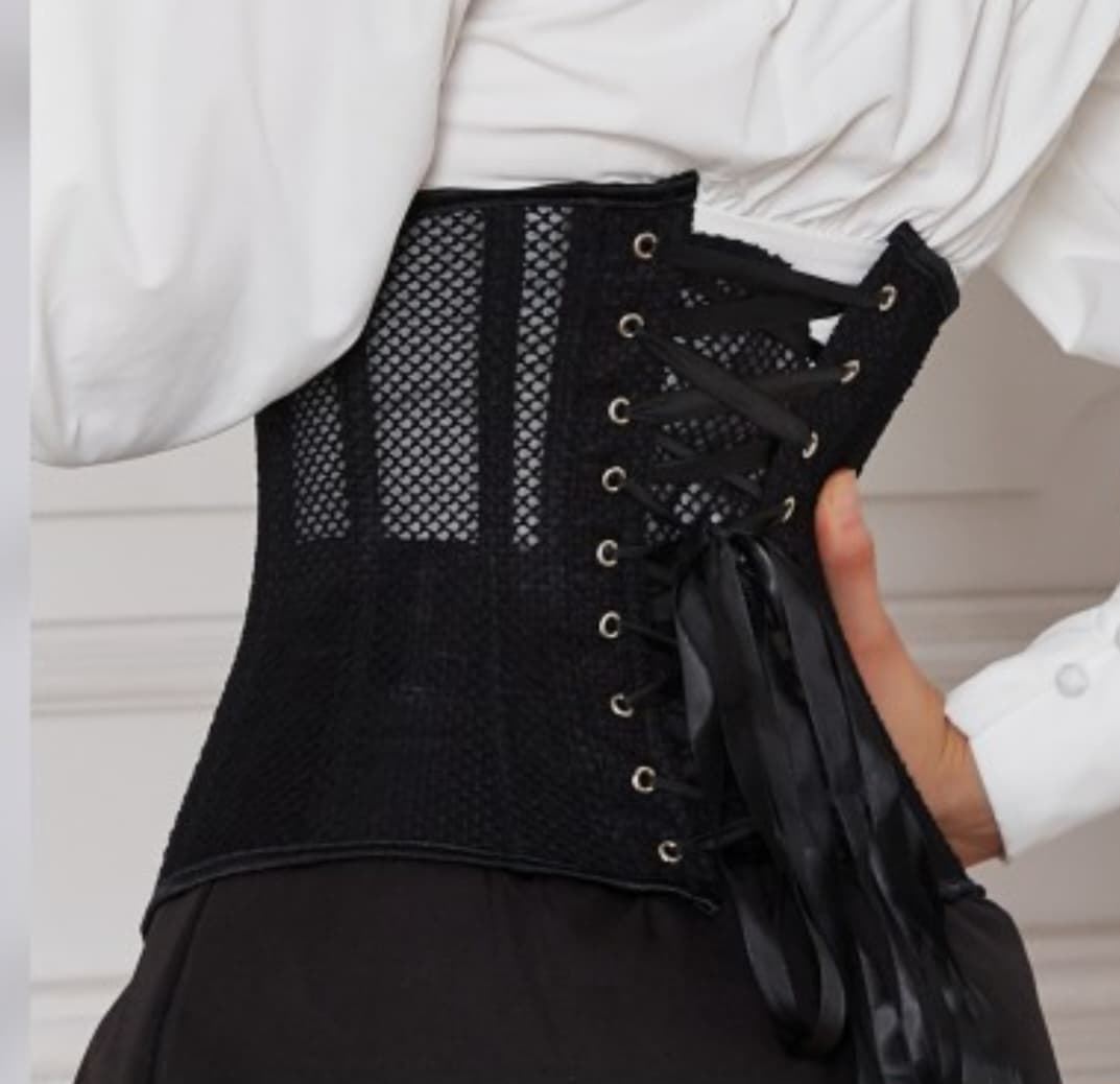 Corset negro bajo pecho underbust. - Imagen 2