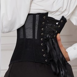Corset negro bajo pecho underbust. - Imagen 2