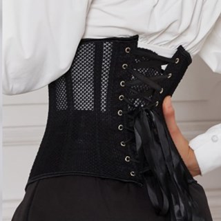 Corset negro bajo pecho underbust. - Imagen 2