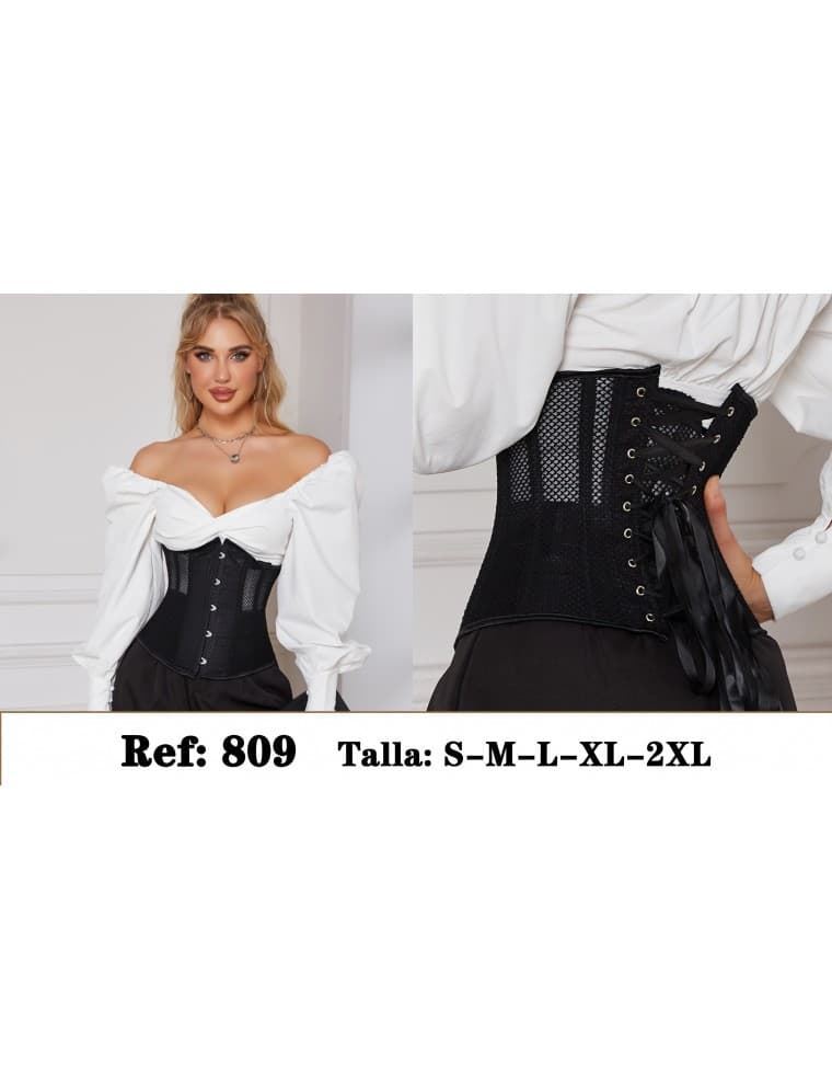Corset negro bajo pecho underbust. - Imagen 3