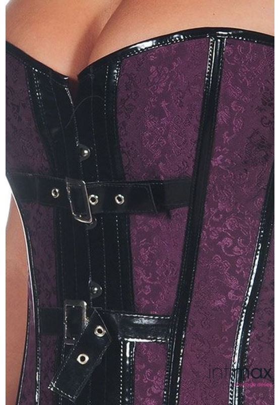 Corset negro de vinilo Daisy - Imagen 3