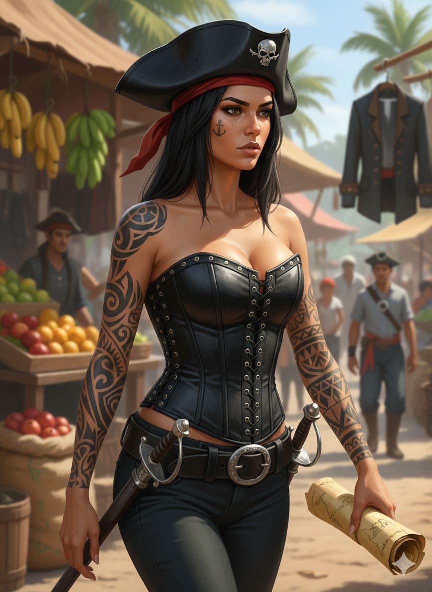 Corset Negro Polipiel con Adornos Metálicos - Imagen 1