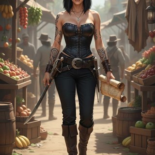 Corset Negro Polipiel con Adornos Metálicos - Imagen 2